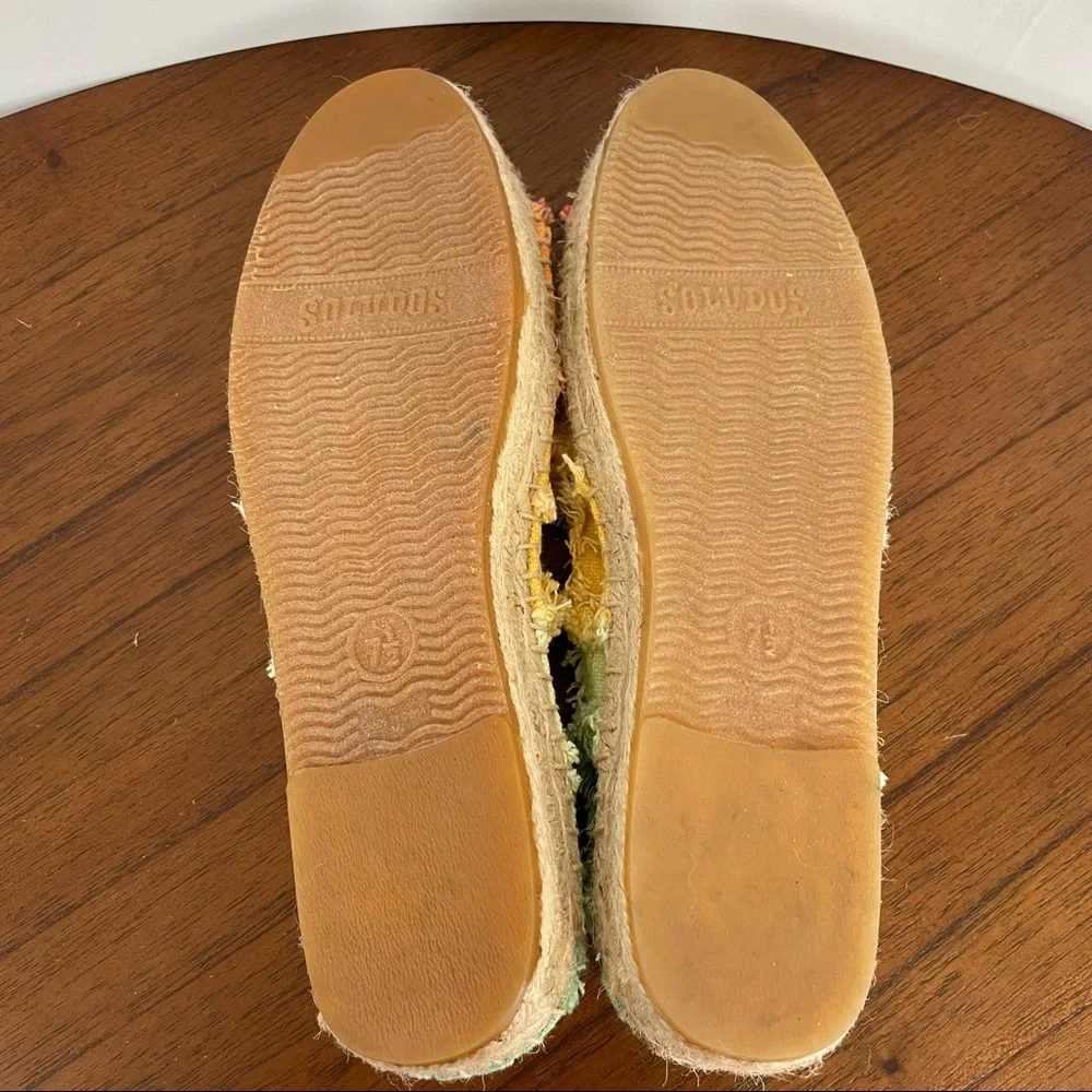 Summery Anthropologie/Soludos Ombre Smoking Slippers Sherbert Multicolor, 7.5
